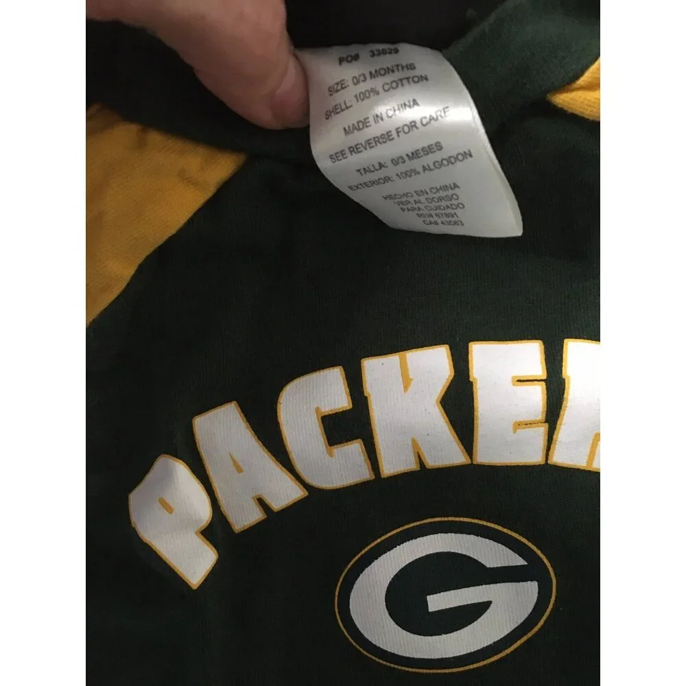 Baby Boys NFL Packers Onesie Size 0-3 Months